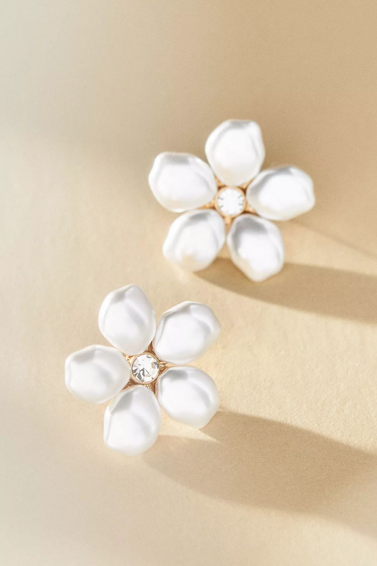 Pearl Flower Post Earrings | Anthropologie (US)