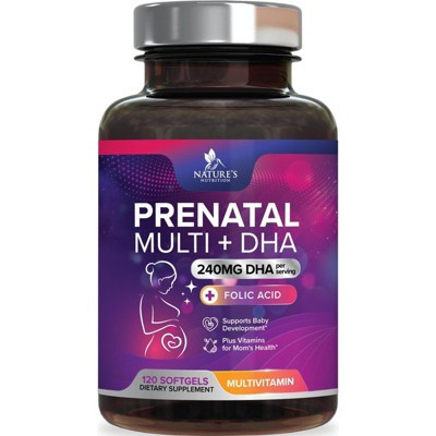 Prenatal Multivitamins with Folic Acid, DHA, D3, Iron, and Omega 3 - 120 Softgels | Target