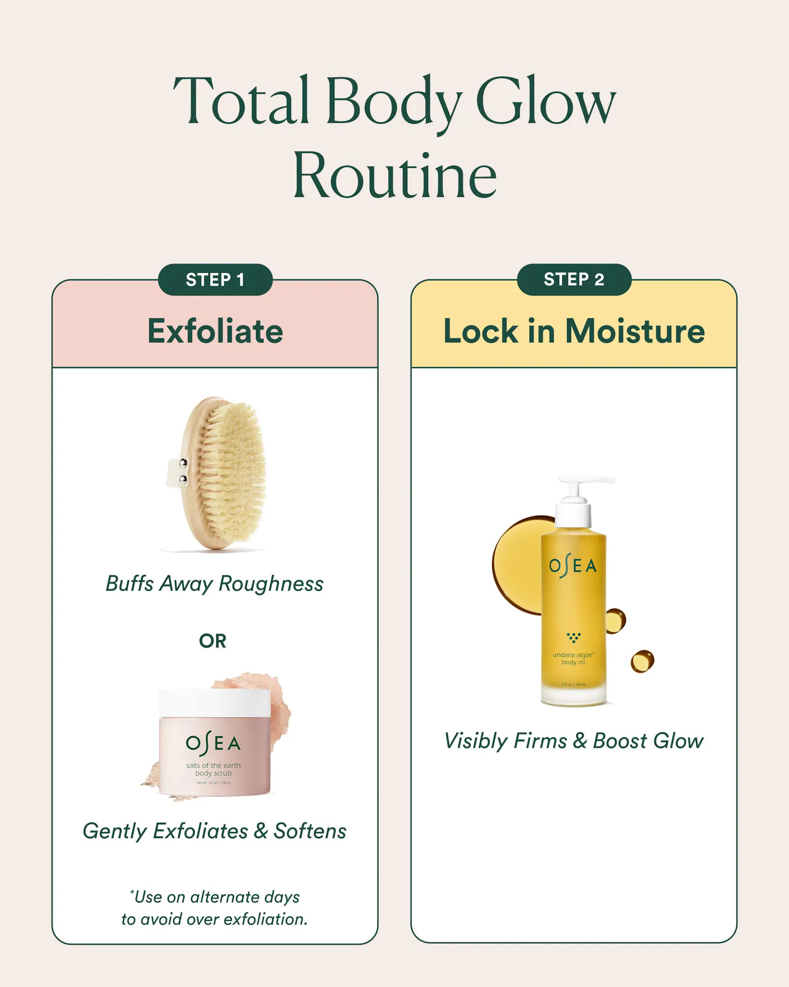 Total Body Glow Trio | Scrub, Dry Brush & Moisturizer - OSEA | Osea Malibu (US)