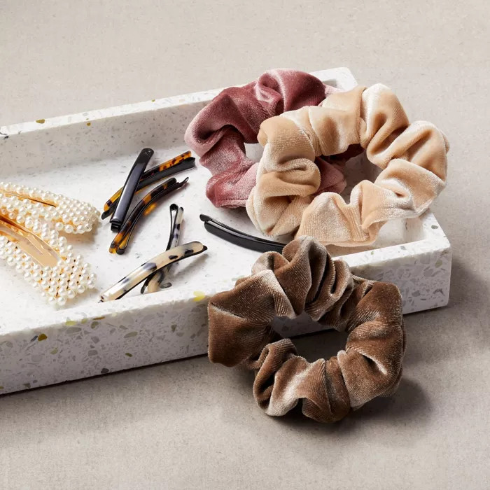 Square Barrettes with Pearls Clips and Pins - A New Day™ White | Target