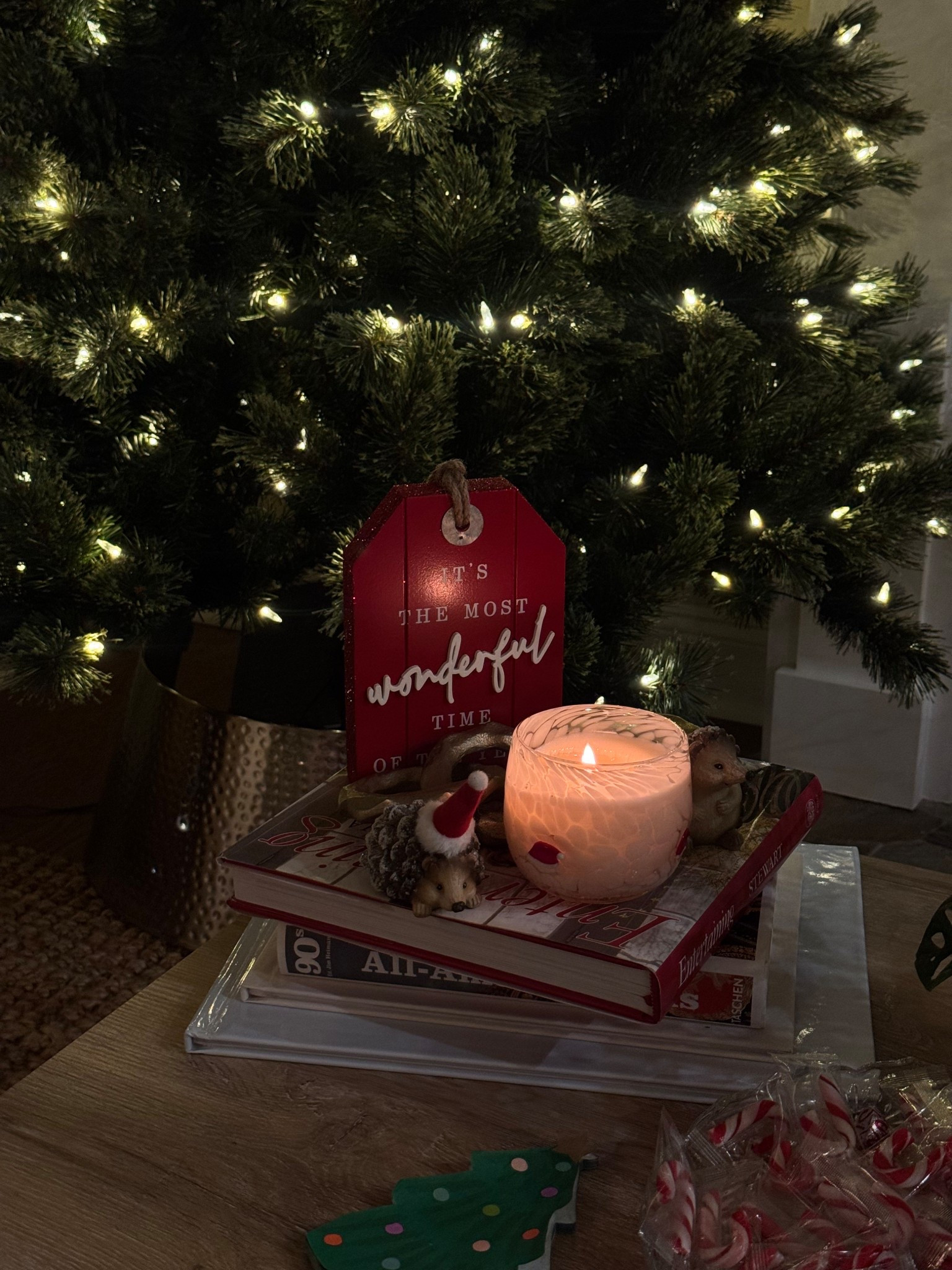 Anthro Christmas vanilla candle 