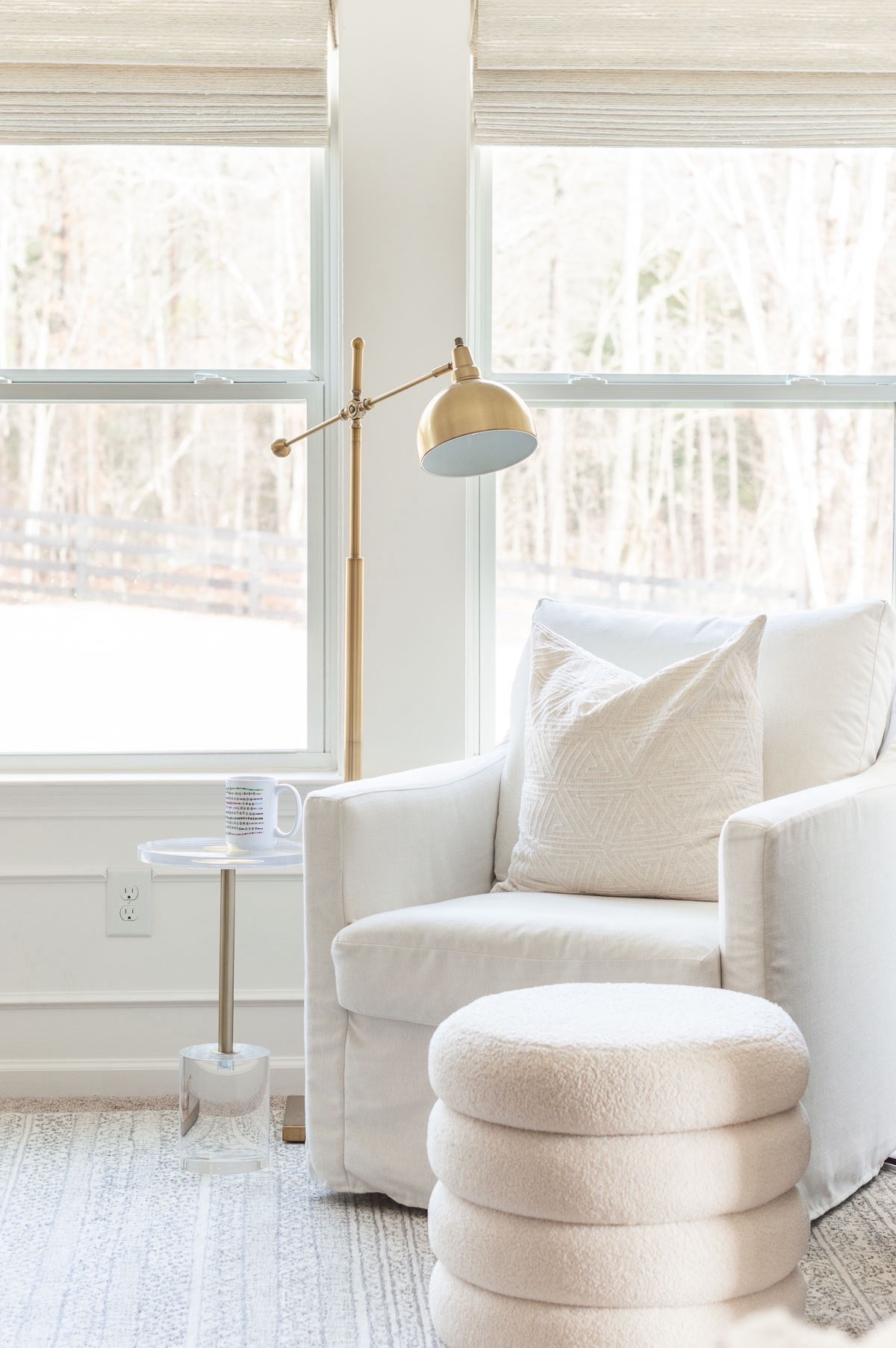 This reading nook in my bedroom gets lots of daily use when I read, puzzle and listen to my record collection. The ottoman is great for storage and the acrylic martini table is the perfect size to hold a cup of coffee and my current read. home decor bedroom decor sitting room decor neutral decorr

#LTKHome #LTKdayinmylife #LTKSaleAlert
