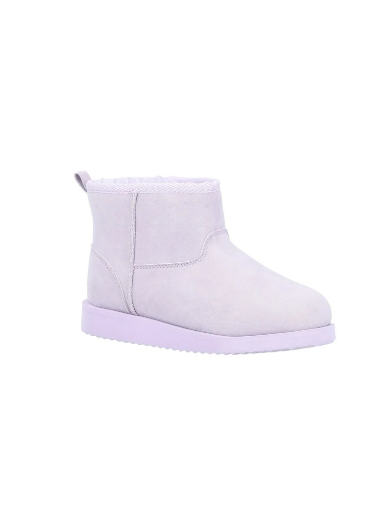 Wonder Nation Little and Big Girls' Faux Shearling Boots | Walmart (US)