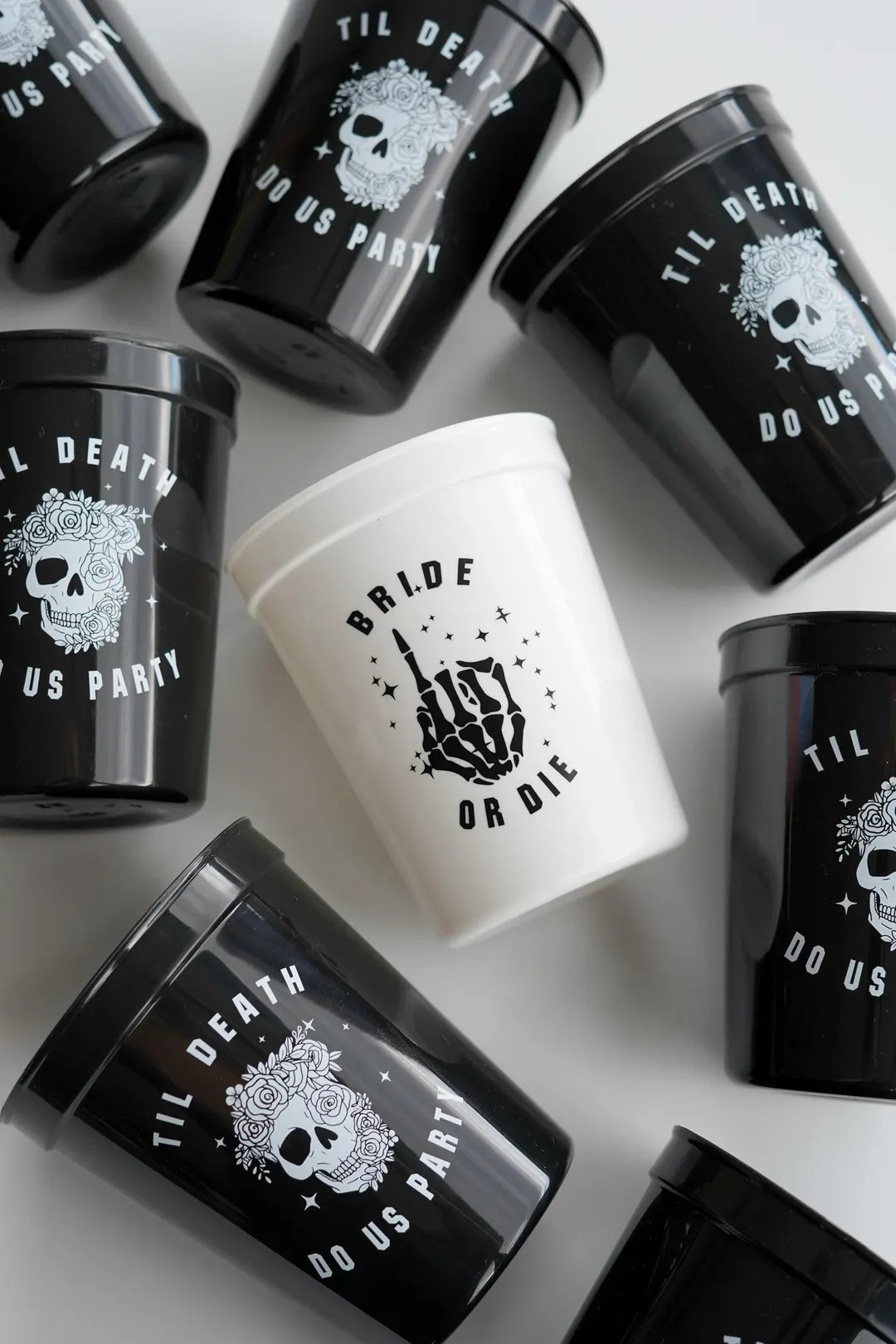 Halloween Bachelorette Bride or Die Cup Til Death Do Us Party Theme Bachelorette RIP Single Life ... | Etsy (US)