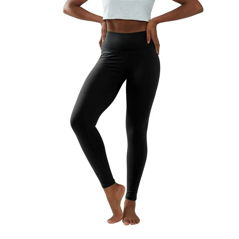 MONFOOT Women's Buttery Soft High Waisted No See-Through Workout Yoga Leggings (Black) | Walmart (US)