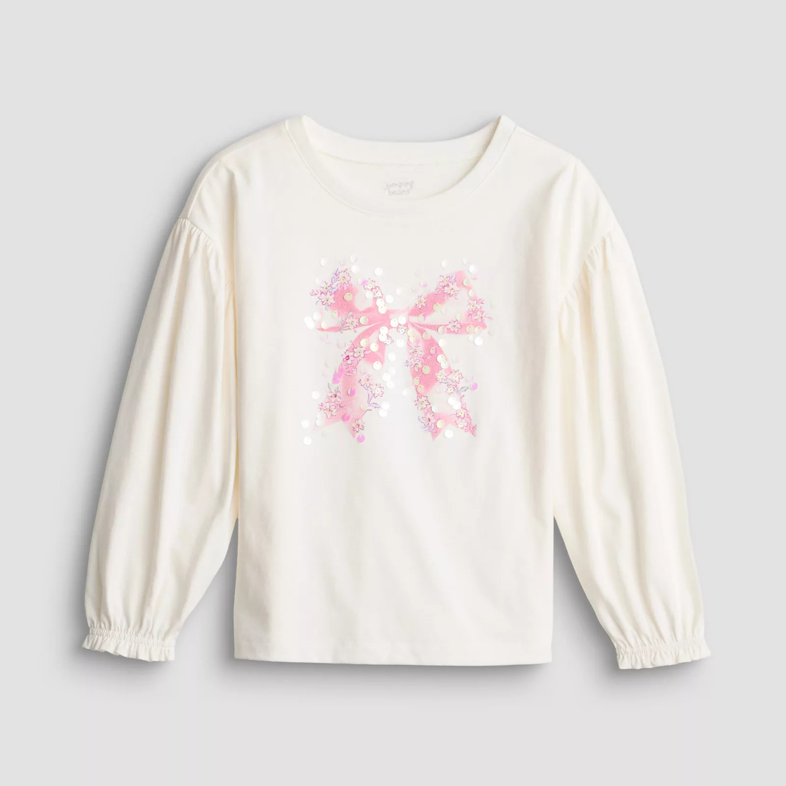 Girls 4-12 Jumping Beans\u00ae Sequin Ruffle Cuff Long Sleeve Tee | Kohl's
