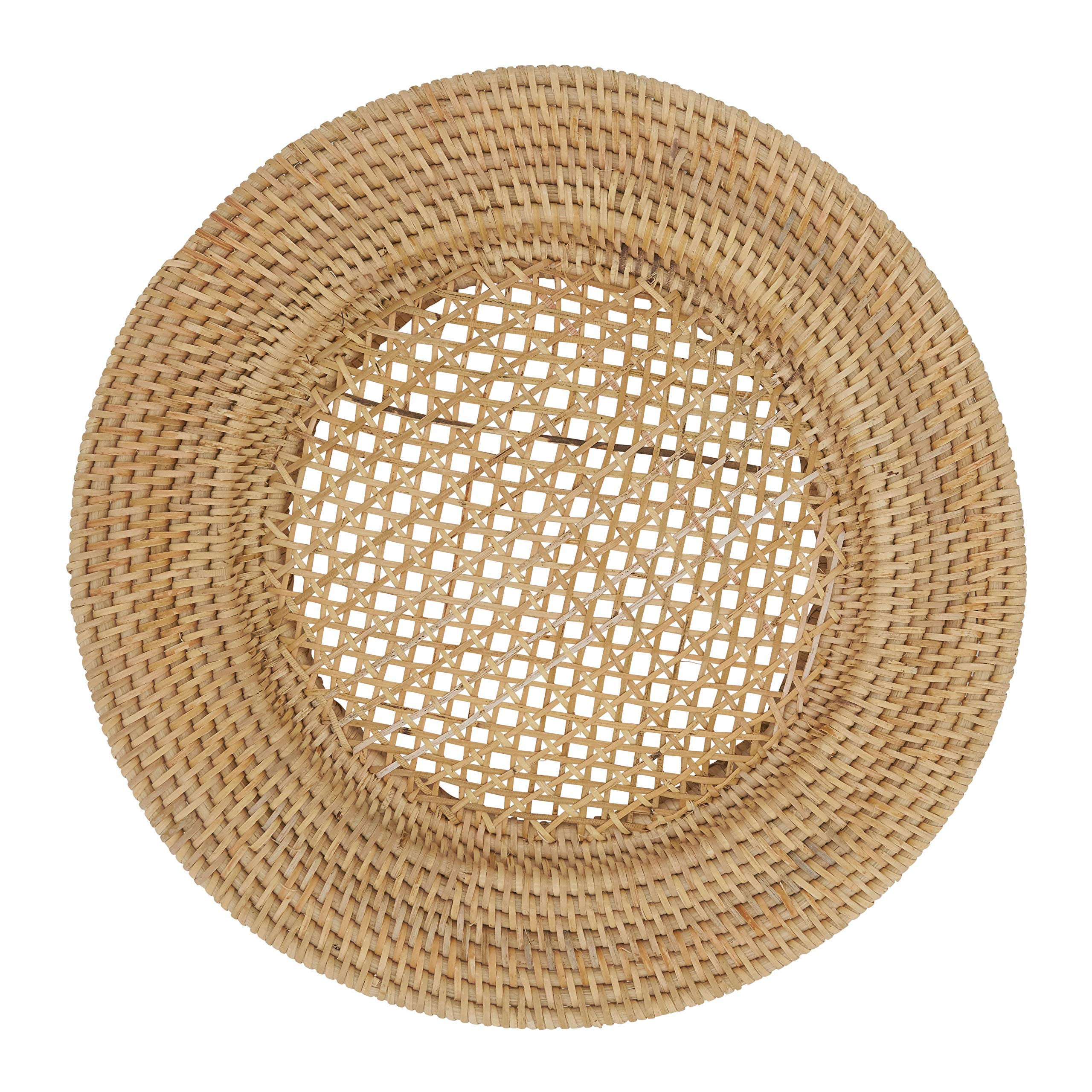 SARO LIFESTYLE Handmade Rattan Charger Plates (Set of 4) | Amazon (US)