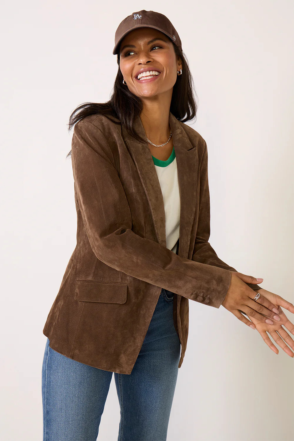 Black Coffee Suede Blazer | Evereve