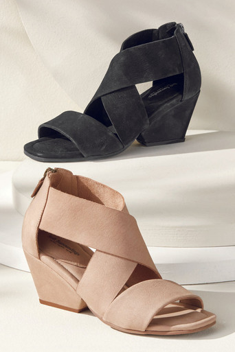 Sandra Soft Suede Heel Sandals | Soft Surroundings