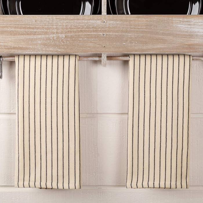 Piper Classics Katie's Vintage Stripe Dish Towel, Set of 2, Urban Rustic Famhouse Kitchen Décor,... | Amazon (US)
