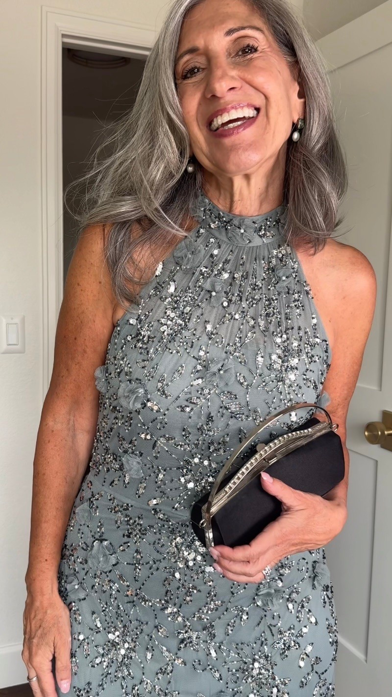 🥂 Mother of the Bride | Mother of the Groom | Wedding Guest and Rehearsal Dinner Dresses

The high halter neckline lifts and frames the shoulders while dimensional floral beading covers the bodice for total sparkle. A soft sage tone that photographs beautifully in any light.

Save this and share it with a friend who's shopping. 💌

Claudia | 5'4½" | 135 | medium or 6

Wedding Guest Dress | Fashion over 50 | Mother of the Bride | Mother of the Groom | Black Tie | Formal Gown | Summer Wedding | Fall Wedding | Tummy Flattering Dresses | Special Occasion

#LTKSeasonal #LTKOver40 #LTKWedding