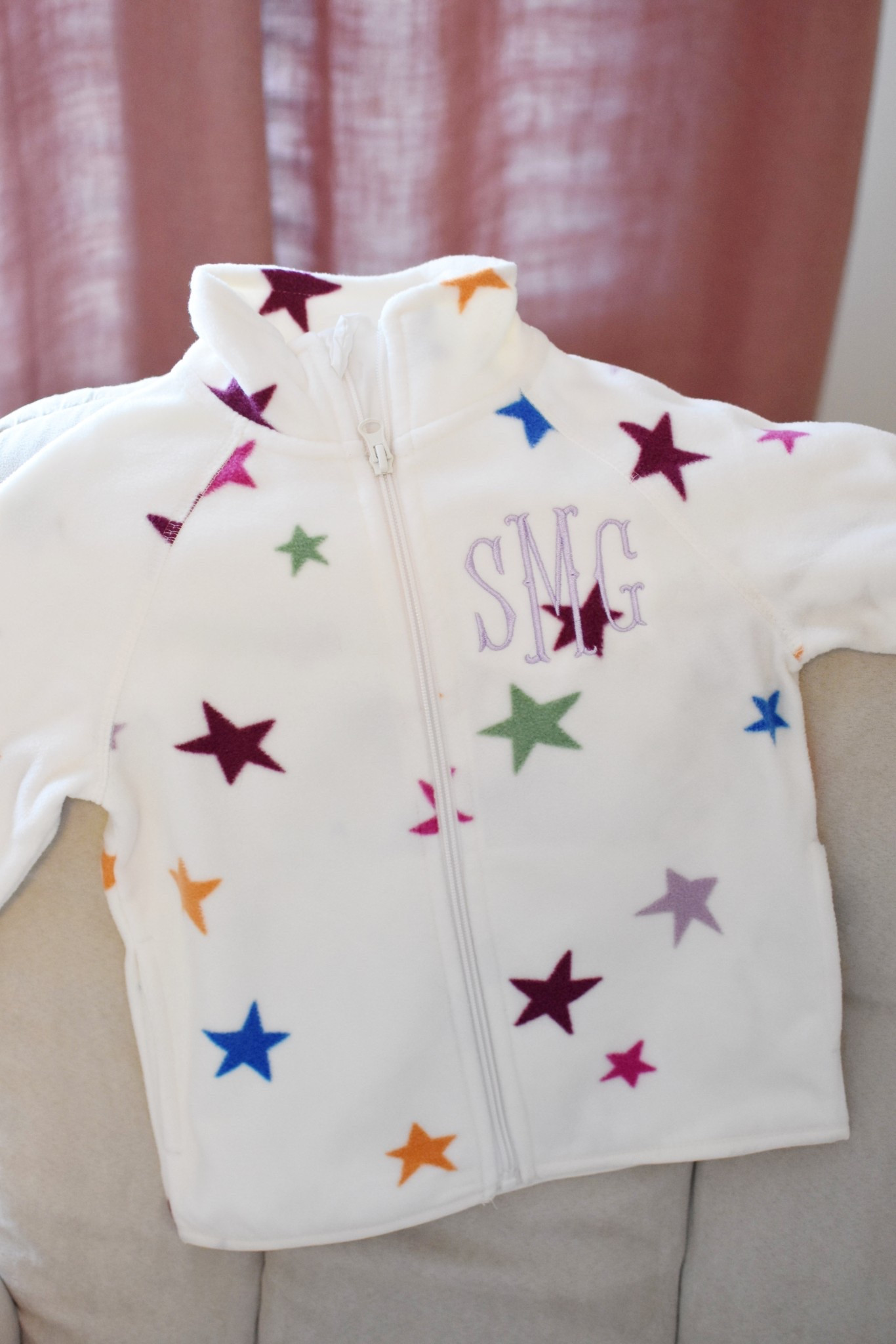 Our third size up in these micro fleece jackets from Walmart. They are so durable and affordable — perfect for preschool! They zip easy and can be crammed into a book bag 🙈 Add a monogram so it doesn’t get lost!