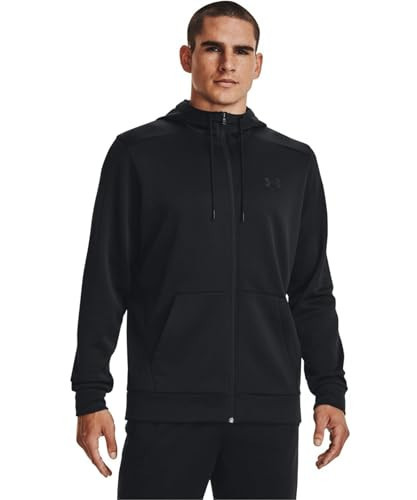 Under Armour Men's ArmourFleece Full Zip Hoodie, (001) Black / / Black, Small | Amazon (US)