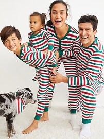 Gender-Neutral Snug-Fit Matching Striped One-Piece Pajamas for Kids | Old Navy (US)