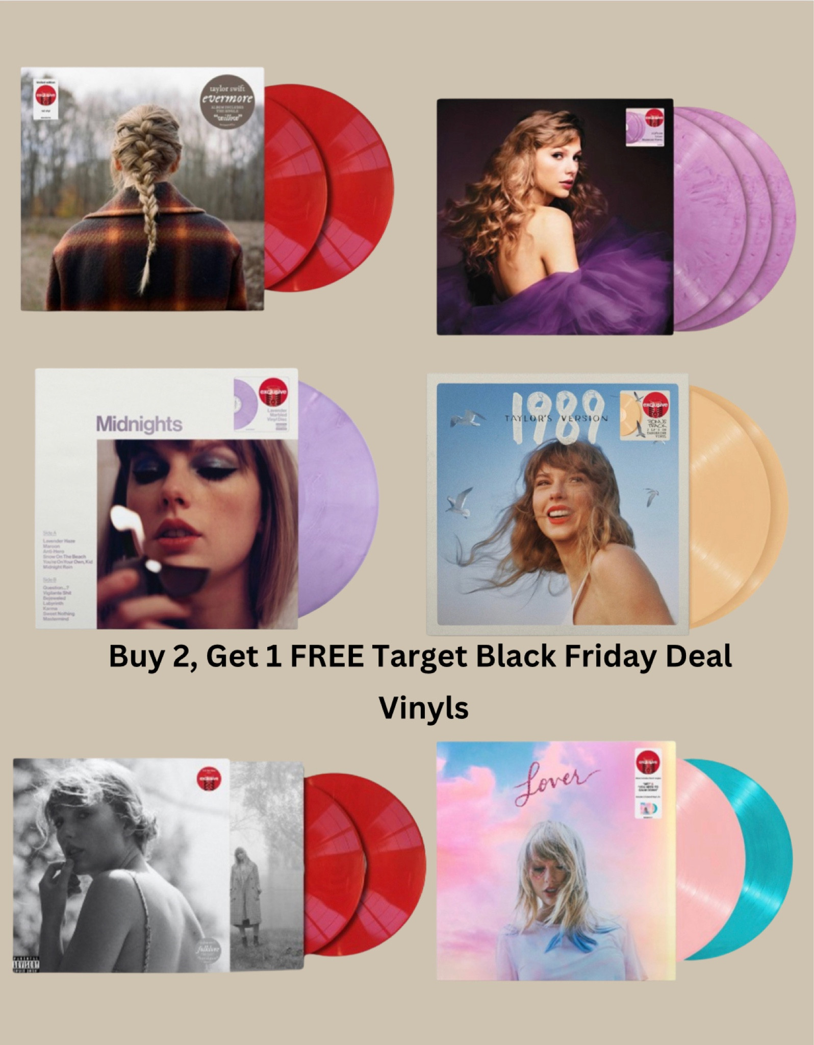 Many swifties i know are HUGE vinyl collectors especially when it comes to Taylor Swift. Gifting her records would be a great swiftie Christmas gift idea. Swiftie gift guide. Plus Target is having a buy 2, get 1 free deal! 

#LTKHoliday #LTKCyberWeek #LTKGiftGuide