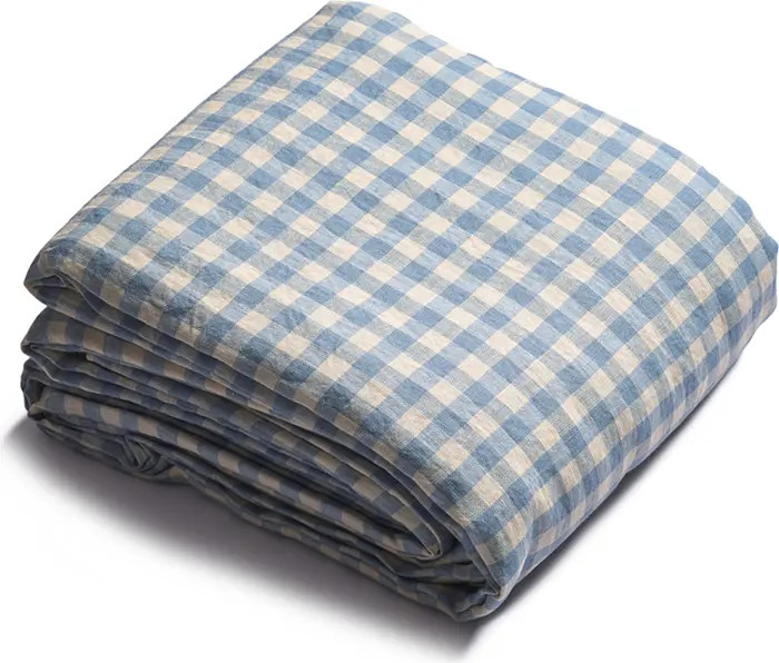 PIGLET IN BED Gingham Linen Duvet Cover | Nordstrom | Nordstrom