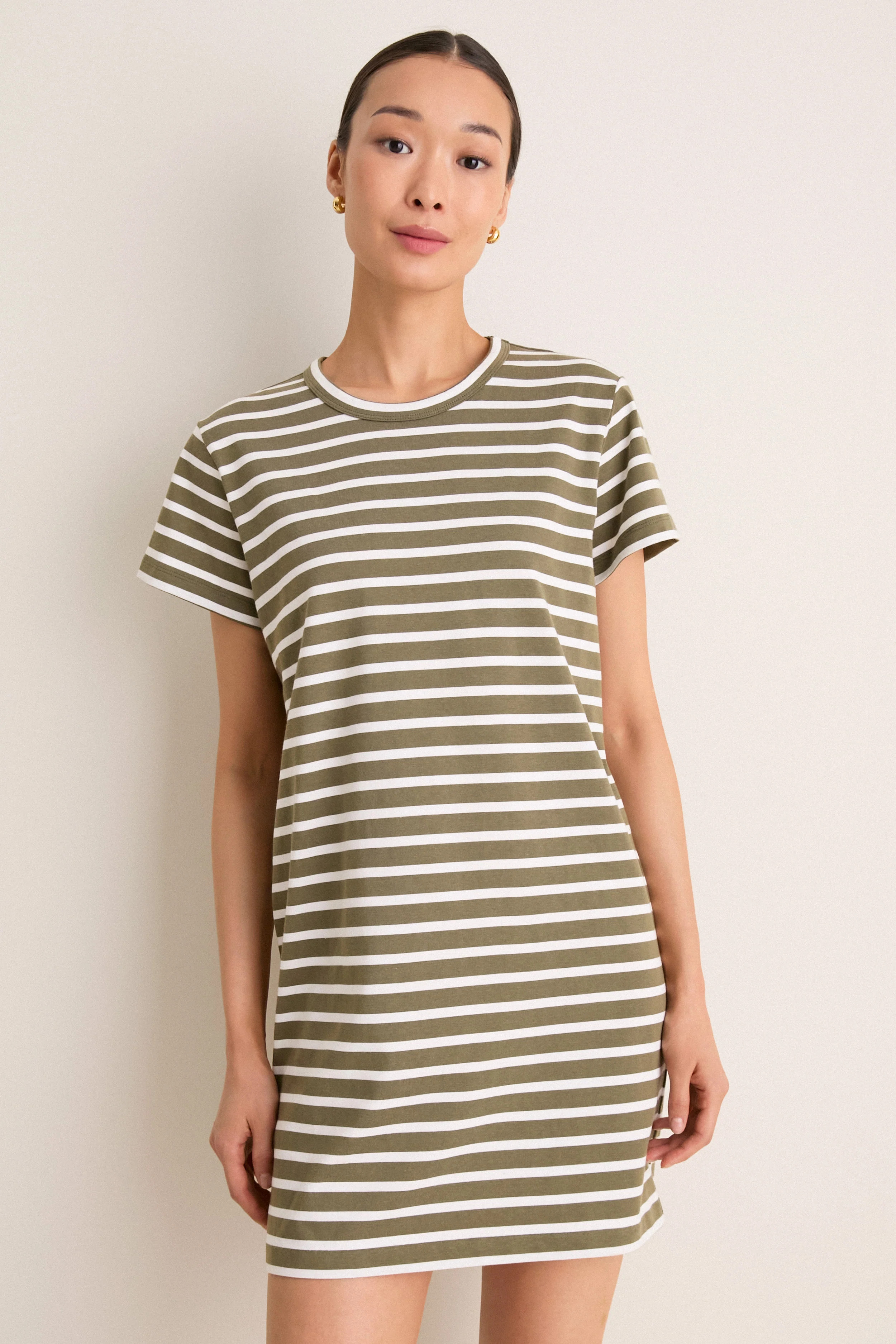 Green Stripe Parker Mini Dress | Tuckernuck (US)
