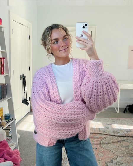 Linked some of my favorite pink chunky cardigans to replicate this look!! + my favorite basic white tee 👛🎀👛

// winter outfits, girly style, coastal granddaughter, chunky sweater outfit

#LTKstyletip #LTKfindsunder100 #LTKSeasonal