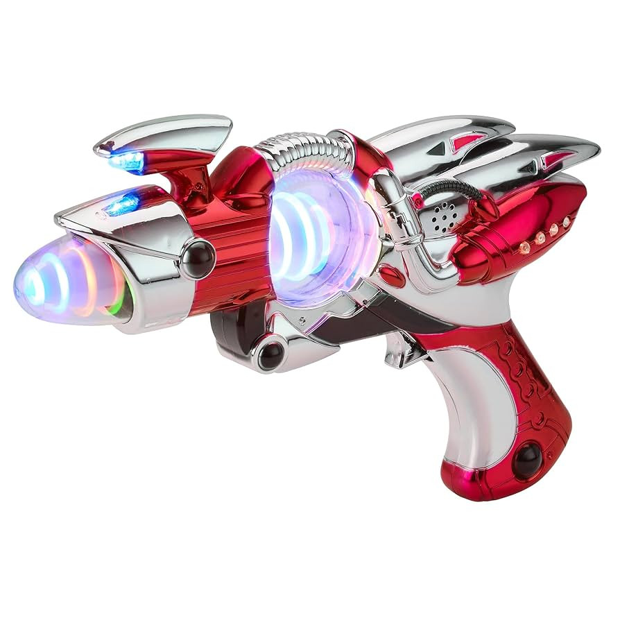 Light-Up Noise Blaster - Red - 11.5 Inches - Super Spinning Space Sound Effects with Futuristic P... | Amazon (US)