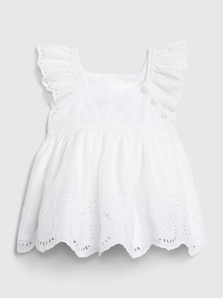 Baby Eyelet Flutter Top | Gap (US)