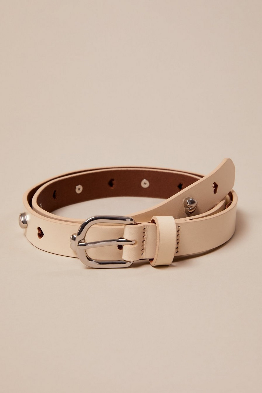 WHITE CUTOUT HEART BELT | Lucky Brand