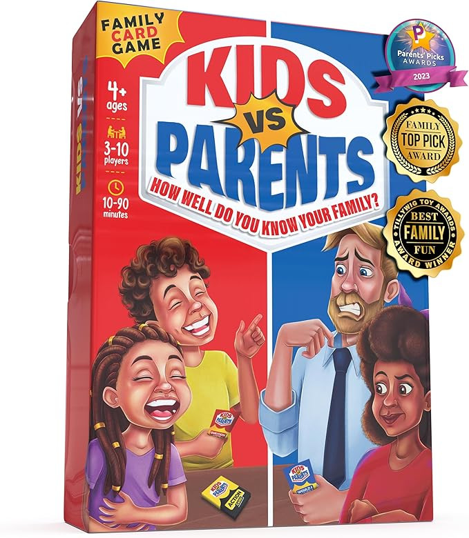 Kids VS Parents - Family Game for Kids 4-12 | Games for Family Game Night | Fun Kids Card Games w... | Amazon (US)