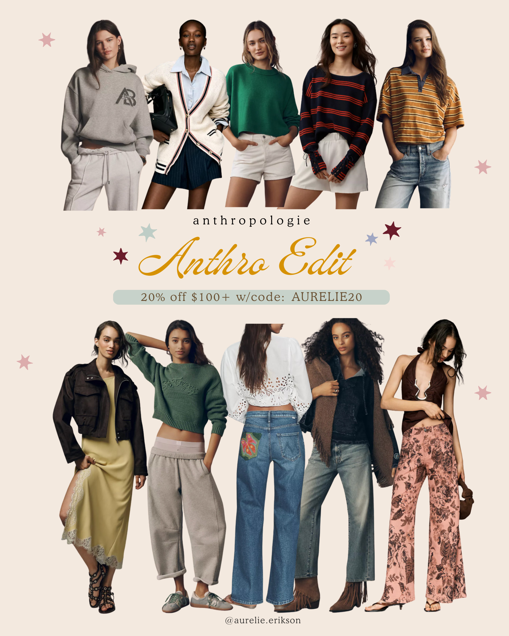 Run, don’t walk 🫶 Use code AURELIE20 to get 20% off your Anthropologie purchase over $100. Sharing the pieces I’m loving right now in my LTK! 

 #LTKSpringSale #LTKootd #LTKSaleAlert