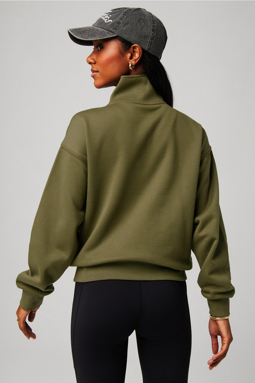 Cozy Fleece Half Zip Sweatshirt | Fabletics - North America