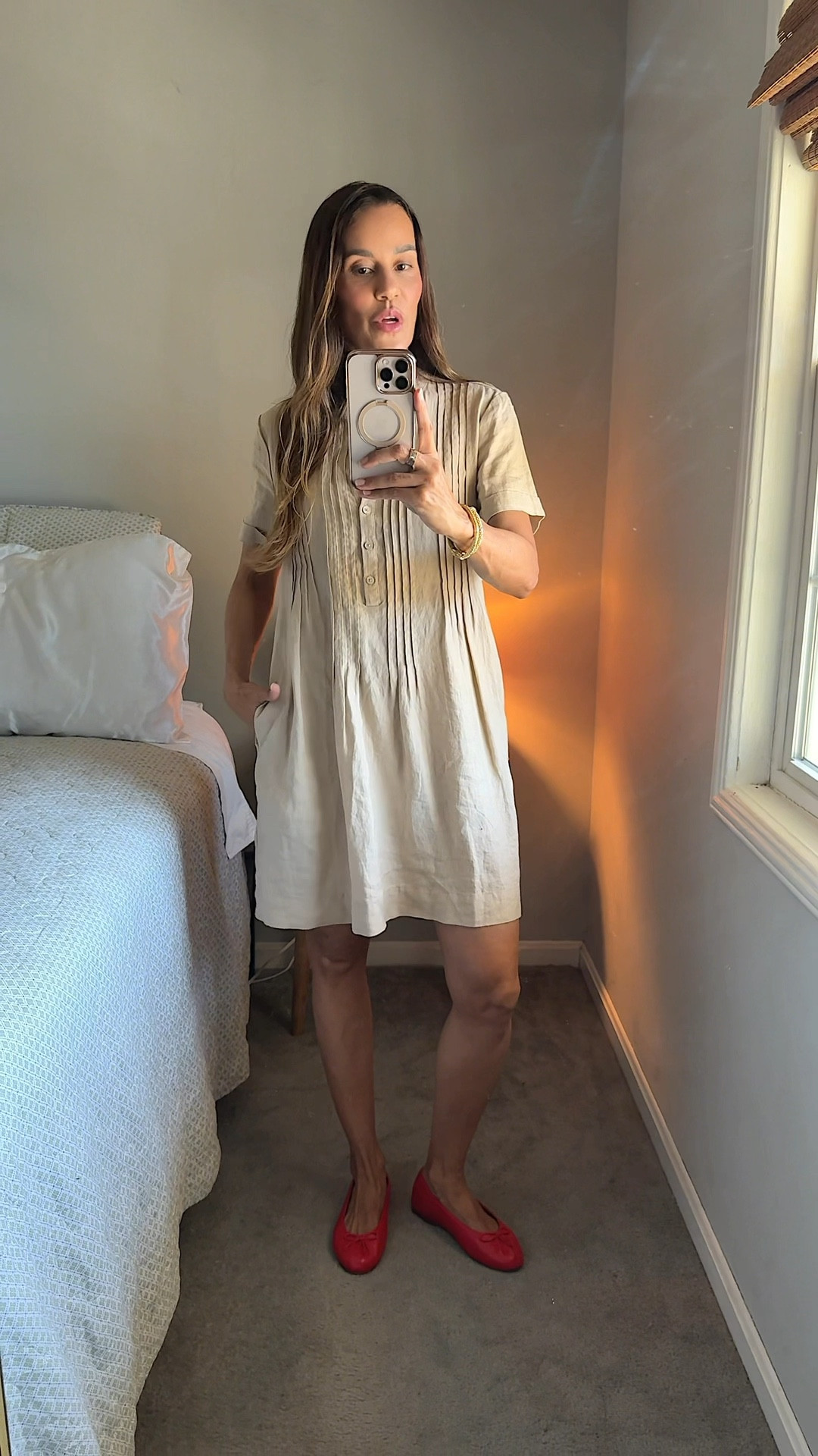 Effortless, breathable, and always chic 🤍 This linen dress is one of those pieces you can throw on and instantly look put-together — no overthinking required. Perfect for warm days, vacations, or just feeling polished and comfortable at the same time. I linked this exact one + similar options at different price points so you can find your perfect fit ✨

linen dress outfit | summer linen dress women | breathable summer outfits | effortless chic outfits | minimalist summer style | linen outfit ideas women over 40 | vacation outfit ideas warm weather | neutral summer outfits | easy outfit formula dress | affordable linen dress options | look expensive on a budget outfits | capsule wardrobe summer pieces | timeless summer fashion women | casual chic summer dresses | lightweight dresses for hot weather

#LTKSeasonal #LTKgrwm #LTKSaleAlert
