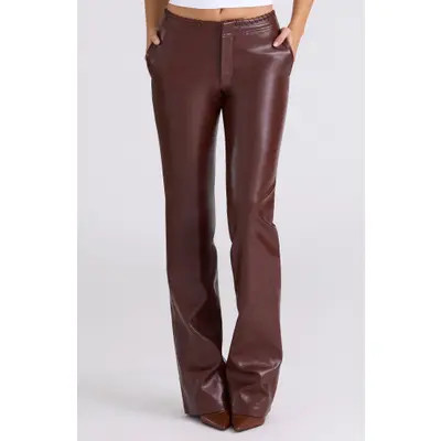 HOUSE OF CB Adara Faux Leather Pants in Chocolate at Nordstrom, Size Small | Nordstrom