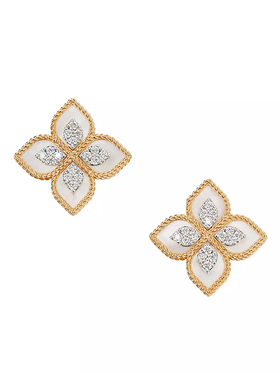 Venetian Princess 18K Rose Gold & 0.35 TCW Diamond Stud Earrings | Saks Fifth Avenue