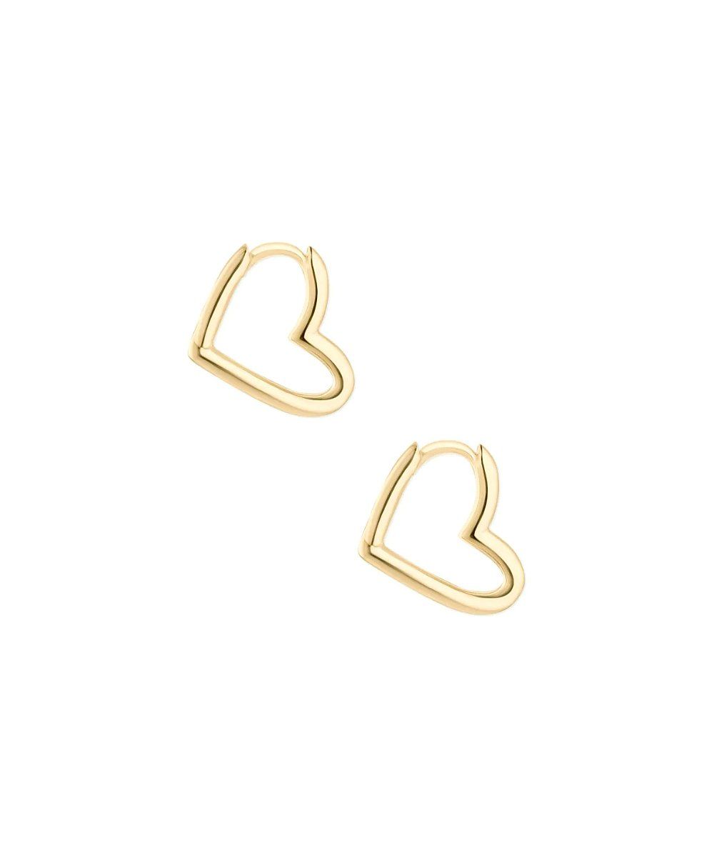 18k Gold-Plated Ari Heart Huggie Earrings | Zulily