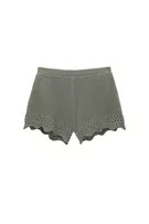 Scalloped crochet Bermuda shorts | PULL and BEAR UK