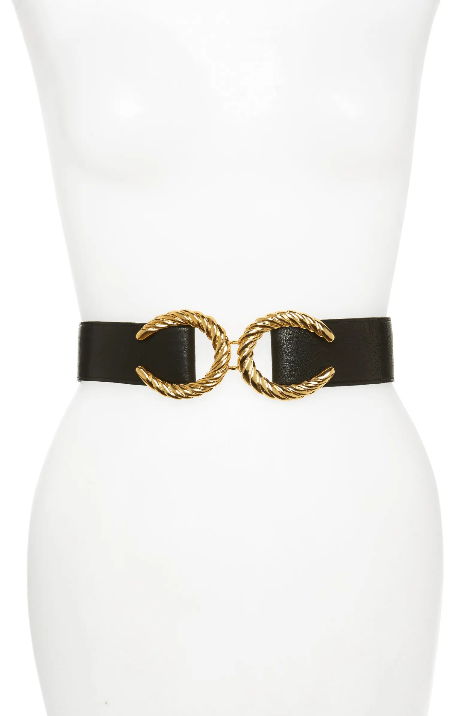 CiCi Twist Clasp Leather Belt | Nordstrom