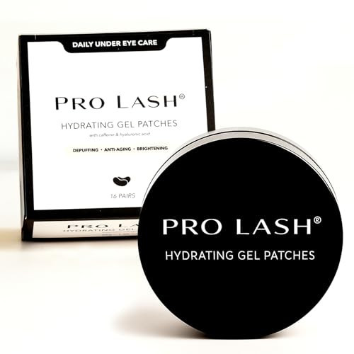 Pro Lash Hydrating Gel Under Eye Patches with Cucumber Extract, Hyaluronic Acid, Caffeine and Vitamin B5 - Eye Mask to Reduce Dark Circles, Puffiness, Wrinkles - All Skin Types - 16 Pairs | Amazon (US)