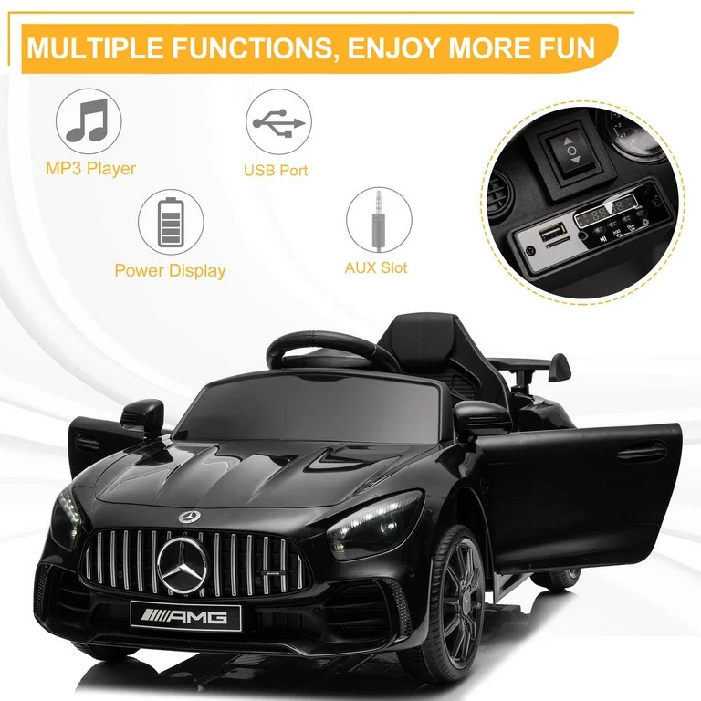 UBesGoo 12V Licensed Mercedes-Benz Electric Ride on Car Toy for Toddler Kid w/ Remote Control, LE... | Walmart (US)