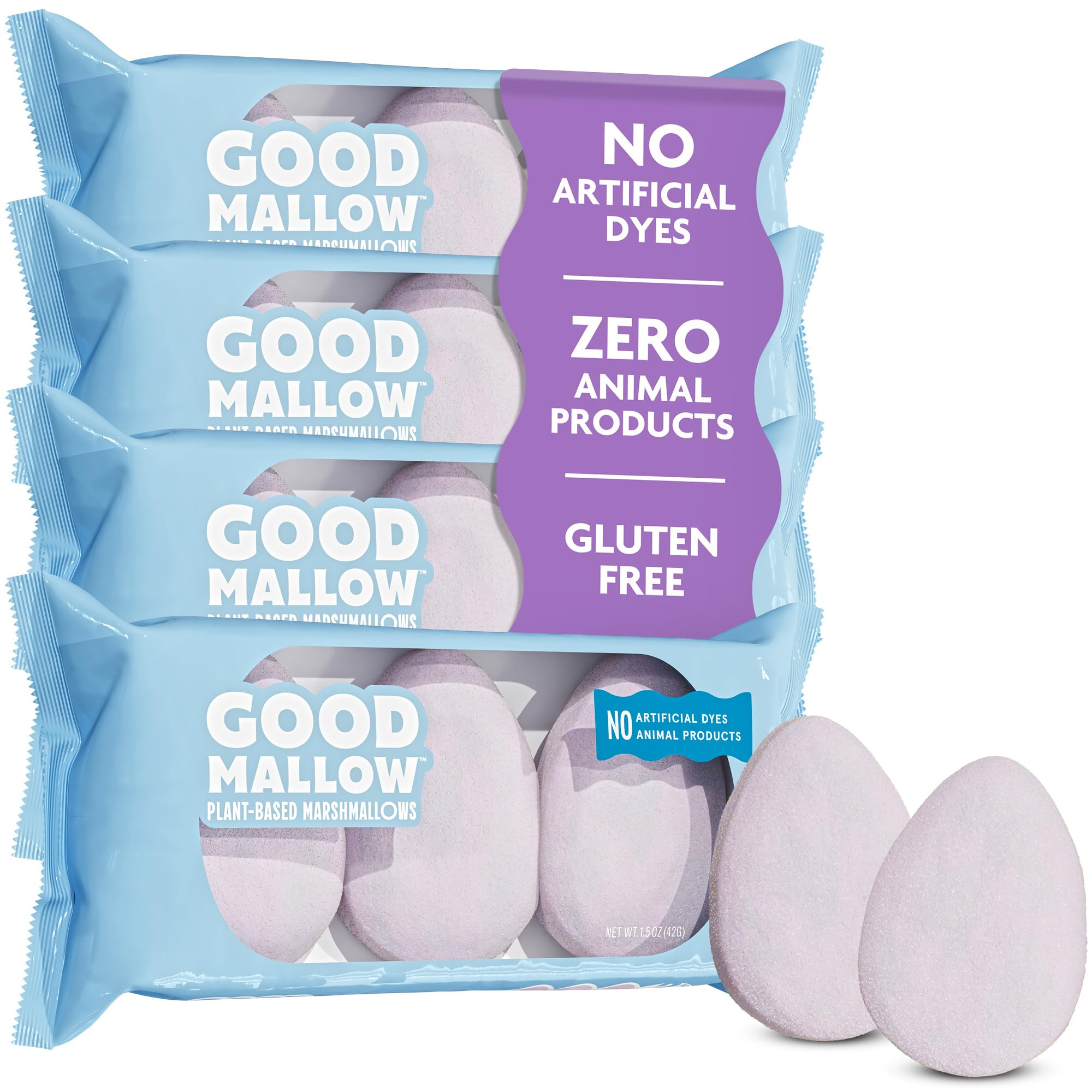 GoodMallow Plant-Based Marshmallow Eggs –100% Vegan Marshmallows with No Artificial Dyes – No... | Amazon (US)
