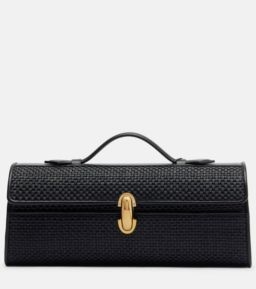 Savette Symmetry Slim raffia top-handle bag | Mytheresa (US/CA)