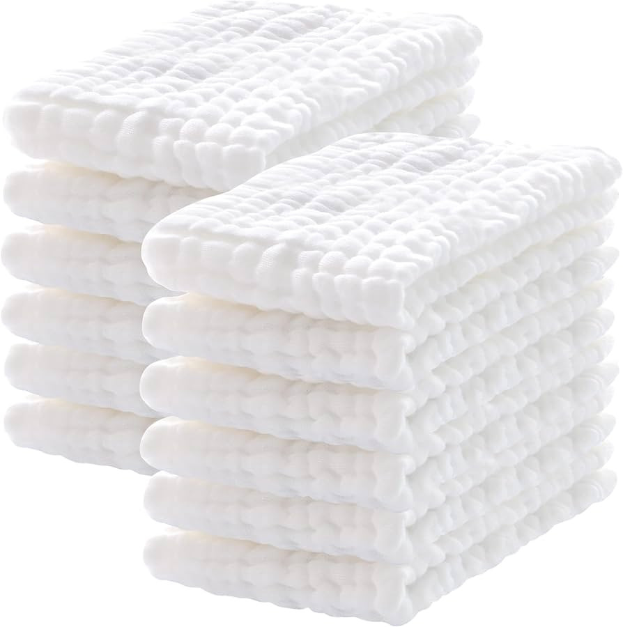Lovely Care 12 Pack Muslin Burp Cloths 100% Cotton Muslin Cloths Large 20''x10'' Extra Soft and A... | Amazon (US)
