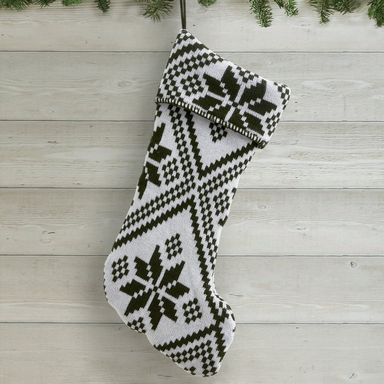 My Texas House Noah Green Knit Christmas Stocking, 21" - Walmart.com | Walmart (US)