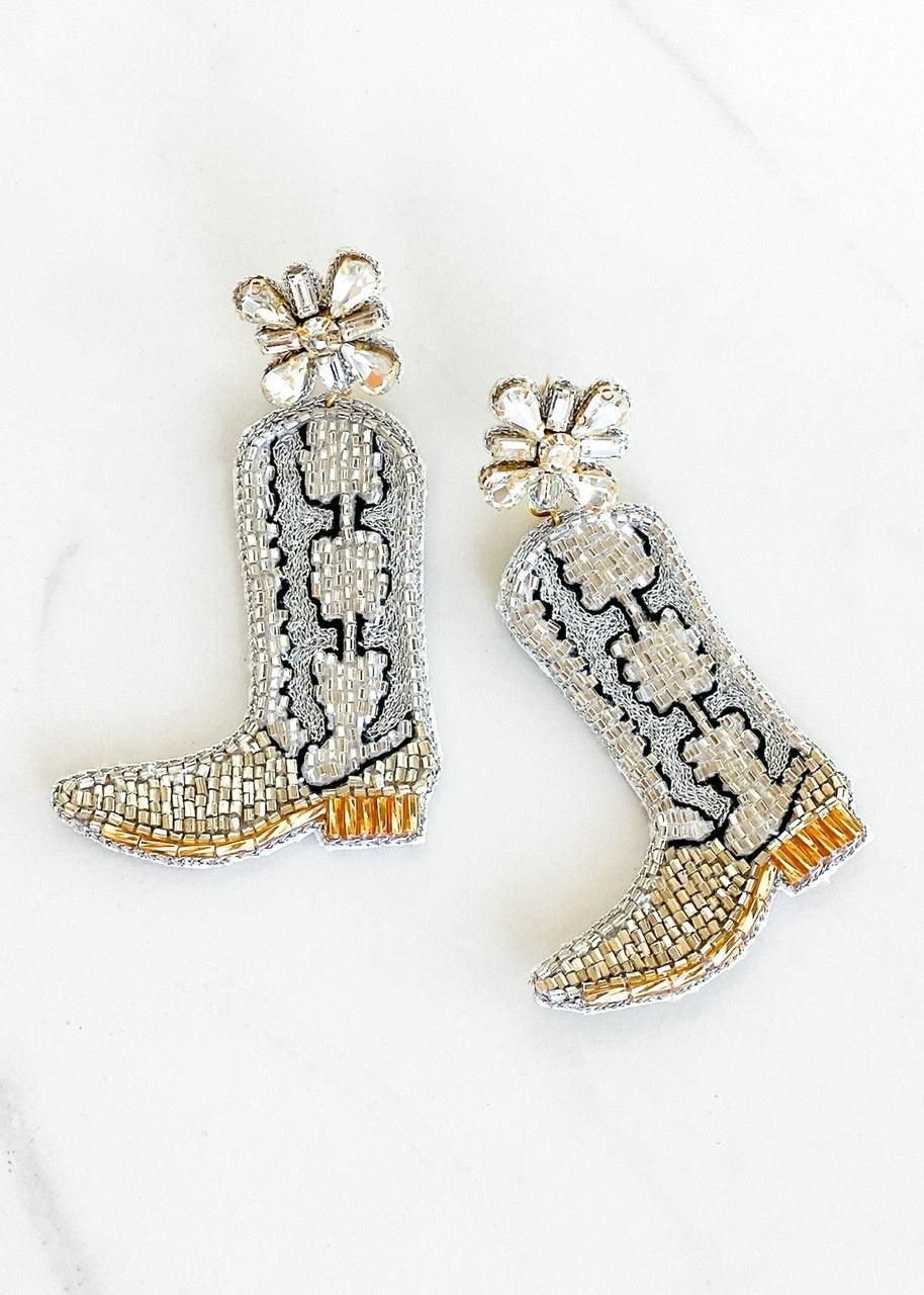 Kacey Boot Earrings | Dos Femmes, LLC