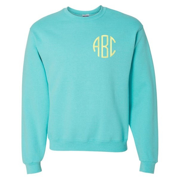 Monogrammed Neon Crewneck Sweatshirt | United Monograms
