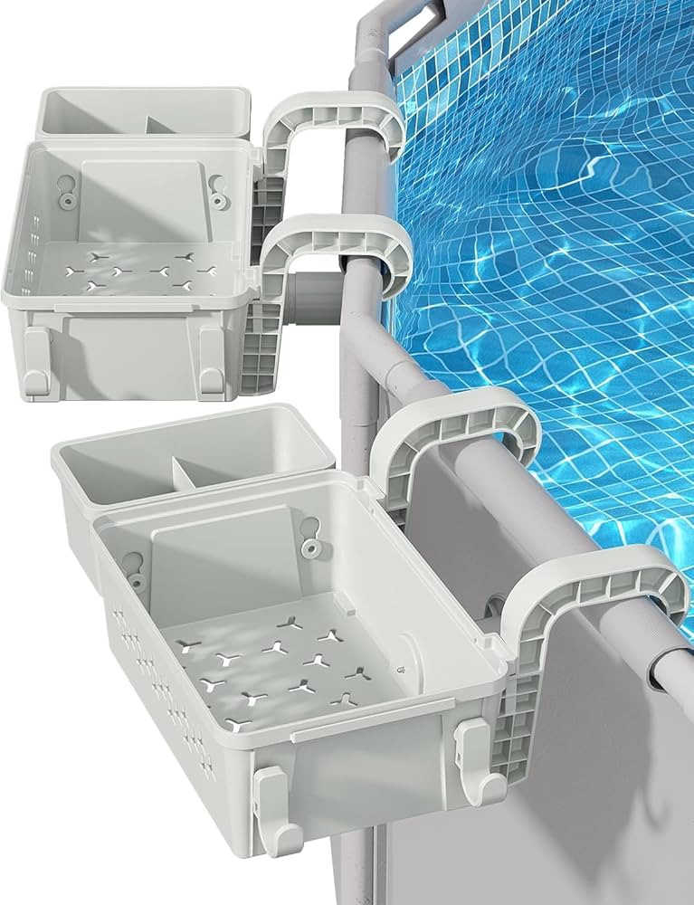 [PATENTED] POOLHACKER 2025 Upgrade 2 Sets Poolside Storage Basket - Original Above Ground Pool Ac... | Amazon (US)