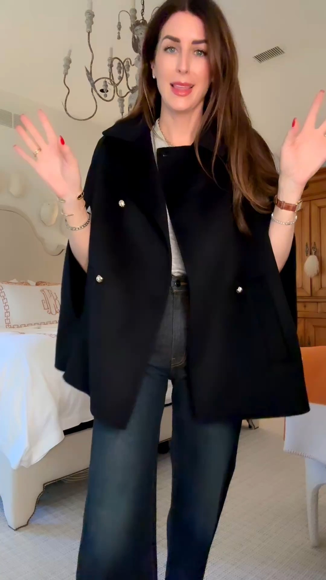 I’m wearing a small in the cape.

#LTKootd #LTKOver40