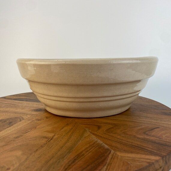 Ceramic Pottery Mixing Bowl Crock Bowl Kitchen Primitive | Etsy | Etsy (US)