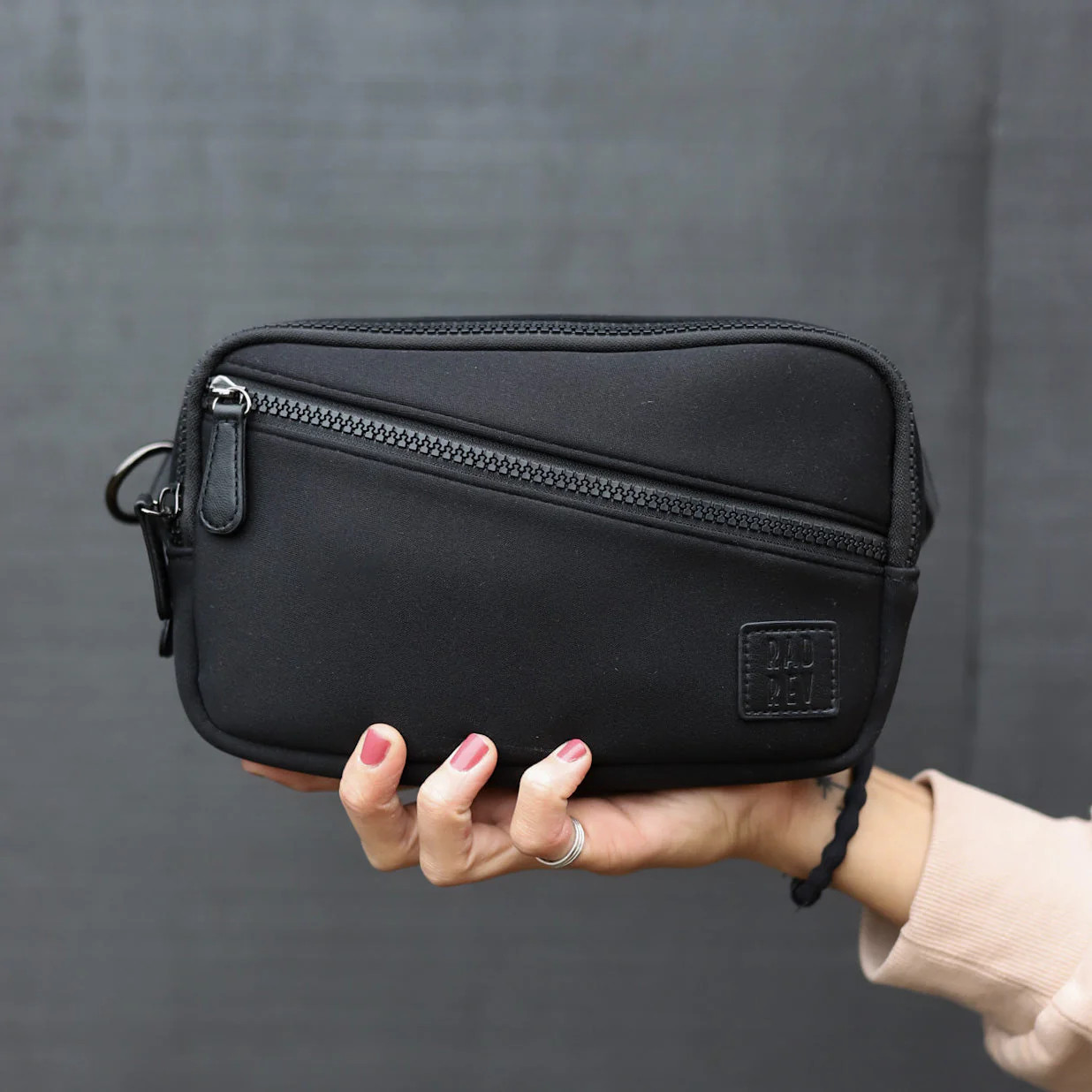 Sling Wallet in Black Neoprene | Rad Revolution