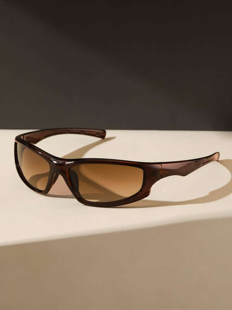 Tinted Lens Wrap Around Fashion Glasses | SHEIN