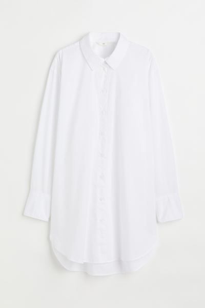 Long Cotton Shirt | H&M (US)