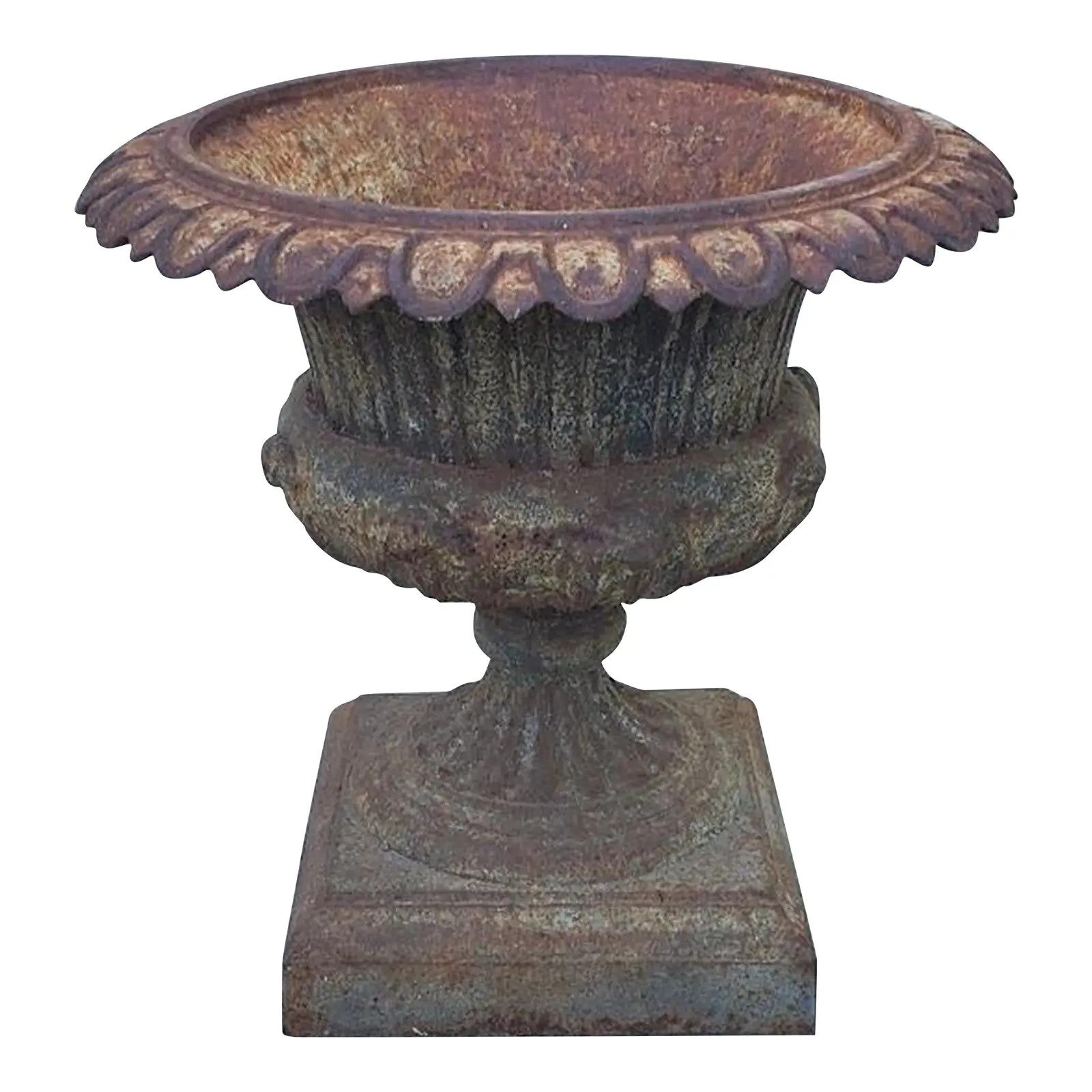 Antique Cast Iron Urn Classically Styled English Outdoor Planter | Chairish