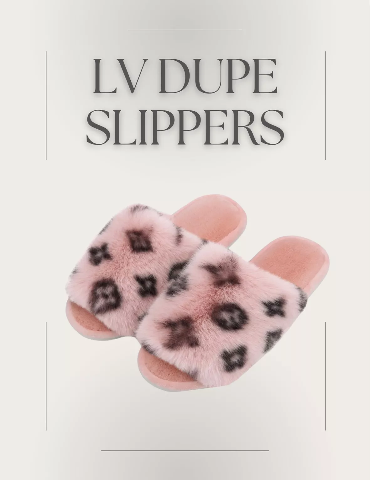 fluffy lv slippers